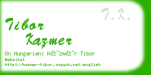 tibor kazmer business card